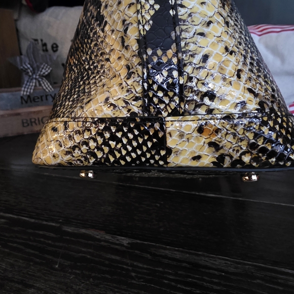 NWOT Henri Bendel W57TH Satchel Python Embossed Leather w/dustbag - Picture 8 of 16